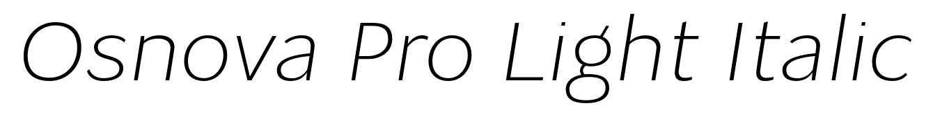 Osnova Pro Light Italic